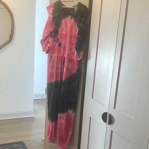 Something Navy Meghan Jumpsuit - Pink and Black